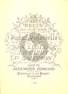 Album 3 Duets from the 18th Century Violin and Violoncello (Lidel-Cirry and Salomon) (Feinland)
