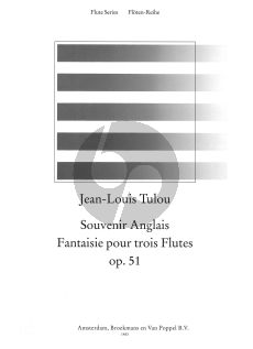 Tulou Souvenir Anglais Op.51 (Fantaisie) 3 Flutes (De Reede) (Score/Parts)