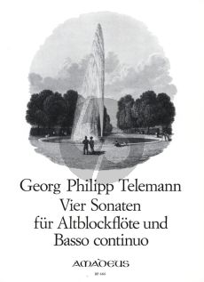 Telemann 4 Sonaten TWV 41:C2,F2,f1,B3 aus der Getreue Musikmeister Altblockflote und Bc (Continuo Wilfried Michel)