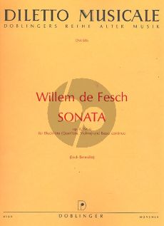 Fesch 6 Sonaten Op. 8 No. 6 d-moll Altblockflöte und Bc (Erich Benedikt)