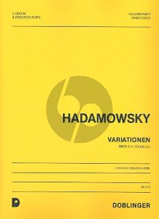 Hadamowsky Variationen uber ein Volkslied 2 Oboen-Englischhorn (Spielpart./St.)