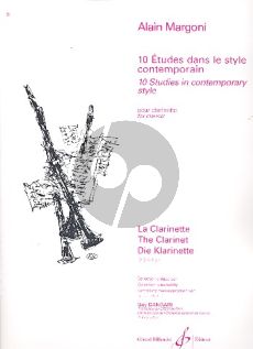 Margoni 10 Etudes dans le style contemporain pour Clarinette
