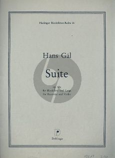 Gal Suite Op. 68a für Blockflöte und Violine