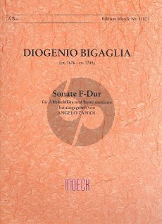 Bigaglia Sonate F-dur Altblockflöte und Bc (Angelo Zaniol)