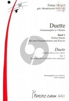 Hensel Duette Vol.1 Soprano [e'-g"] / Soprano[ b-e"] [Alto] (Goethe) (Willi Gundlach)
