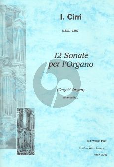 Cirri 12 Sonate per l'Organo Op.1 (man.) (Willem Poot)