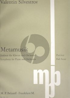 Silvestrov Metamusik (Symphonie für Klavier und Orchester) Partitur