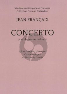 Francaix Concert Clarinette et Orchestre (red. piano) (1968)