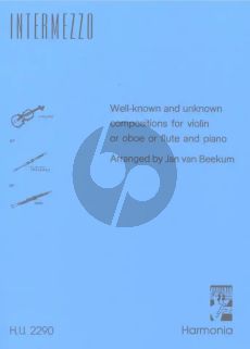 Beekum  Intermezzo - Well-Known and Unknown Pieces for Oboe[Flute/Violin] and Piano