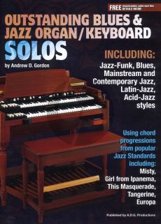 Gordon Outstanding Blues and Jazz Organ / Keyboard Solos Book with Audio online