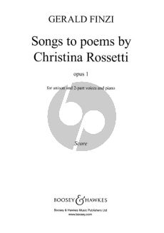 Finzi 10 Children's Songs Op.11 (Songs to Poems by Christina Rossetti) Upper Voices (SS)-Piano