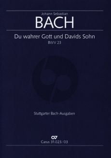 Bach Kantate BWV 23 Du wahrer Gott und Davids Sohn Klavierauszug (deutsch/englisch)