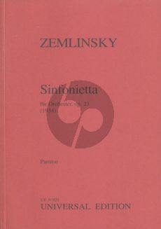 Zemlinsky Sinfonietta Op.23 Orchestra Study Score (1934) (Study Score)