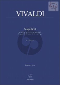 Magnificat g-moll RV 610 - 611 (Bearb. Soli-Chor- Orgel) (Kohs) Orgel Auszug