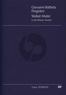 Pergolesi Stabat Mater (Wiener Fassung) (SATB soli-SATB- 2 Fl.- 2 Ob.- 2 Bsns- 2 Horns- 3 Trb.- 2 Vi.-Va.- Bc) (Vocal Score) (lat.) (edited M.Haselbock)