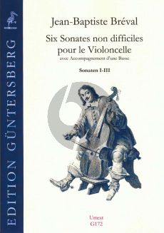 Breval 6 Sonates non difficiles Op. 40 Vol. 1 No. 1 - 3 Violonc.-Basso (Score/Parts) (von Zadow)