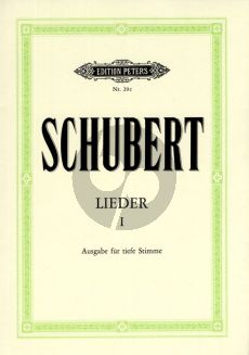 Schubert Lieder Vol. 1 fur Tiefe Stimme und Klavier (Nach den ersten Drucken revidiert und herausgegeben von Max Friedlaender) (Peters)