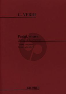 Verdi Parigi, O Cara Duet from La Traviata for Soprano and Tenor Voice and Piano