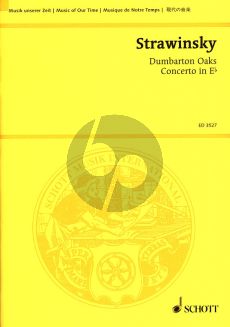 Strawinsky Dumbarton Oaks Concerto in E-flat Chamber Orchestra Study Score