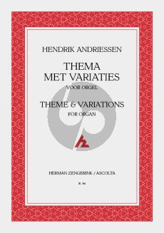 Andriessen Thema met Variaties (1949) Orgel