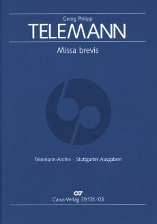 Telemann Missa Breves in h-moll TWV 9:14 Altstimme-2 Violinen und Orgel (Klavierauszug) (Klaus Hofmann)