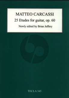 Carcassi 25 Studies Op.60 Guitar (Brian Jeffery) (Paperbound)