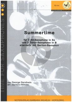 Gershwin Summertime für 4 Saxophone (AATT/Bar) (Part./Stimmen) (arr. Barbara Wilhelm)