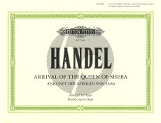 Handel Arrival of the Queen of Sheba (Solomon) (arranged for Organ by Stainton de Boufflers Taylor)