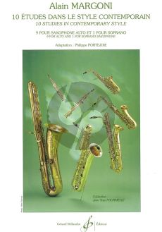 Margoni 10 Etudes dans le Style Contemporain Saxophone