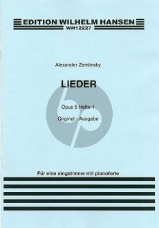 Zemlinsky Lieder Op. 5 Vol. 1 Medium Voice and Piano