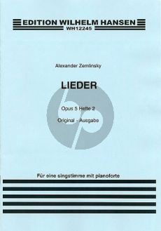 Zemlinsky Lieder Op. 5 Vol. 2 Medium Voice and Piano