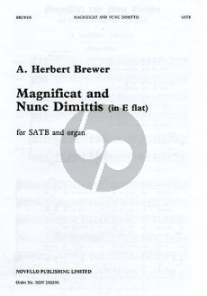 Brewer Magnificat and Nunc Dimittis E-flat SATB-Organ