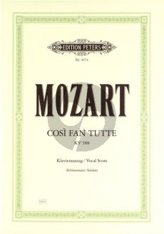 Mozart Cosi fan Tutte KV 588 Vocal Score (ital./germ.) (Schunemann/Soldan)
