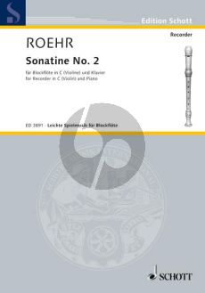 Roehr Sonatine No.2 F-major Descant Recorder (Violin)-Piano (Grade 2)