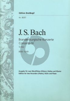 Bach Brandenb.Konzert nr.4 2 Blfl.-Vi.-Klav