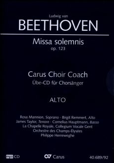 Beethoven Missa Solemnis D-dur Op.123 Alt Chorstimme CD (Carus Choir Coach)
