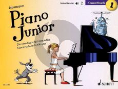 Heumann Piano Junior: Konzertbuch 1 (Die kreative und interaktive Klavierschule für Kinder) (Book with Audio online) (german edition)