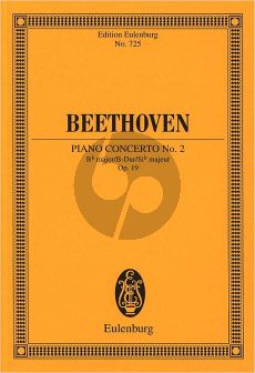 Beethoven Concerto No.2 Op.19 B-flat major Piano-Orchestra Study Score