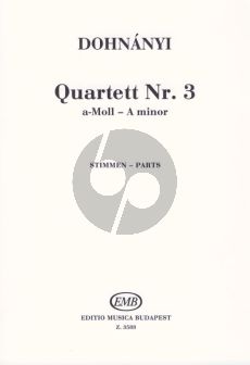 Dohnanyi Quartet No.3 a-minor Op.33 (Parts)