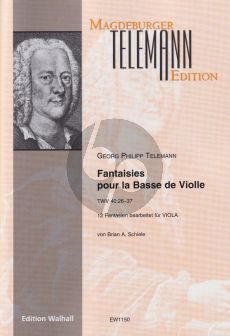 Telemann 12 Fantasien für Viola Solo TWV 40:26–37 (Bearbeitet von Brian A. Schiele)