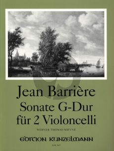 Barriere Sonate G-dur fur 2 Violoncellos (Herausgeber Thomas-Mifune)