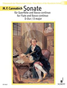 Cannabich Sonate D dur op.1 nr.1 Flute-Bc (edited by Hugo Ruf) (Grade 3)