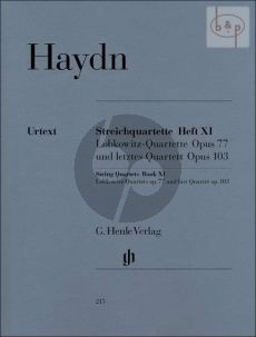 Streichquartette Vol.11 Op.77 und 103 (Stimmen)