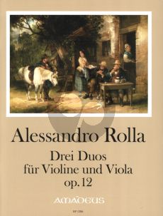 Rolla 3 Duos Op.12 fur Violine und Viola Stimmen (Herausgegeben von Bernhard Pauler) Nabestellen