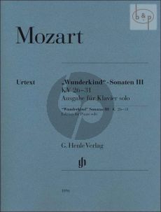 Mozart Wunderkind Sonaten Vol. 3 KV 26 - 31 Piano Solo Version (edited by Wolf-Dieter Seiffert) (Henle-Urtext)