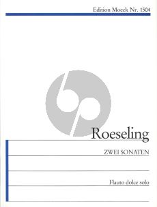 Roeseling 2 Sonaten Altblockflote Solo