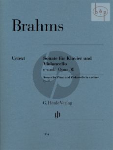 Sonate e-moll Op.38 fur Violoncello und Klavier