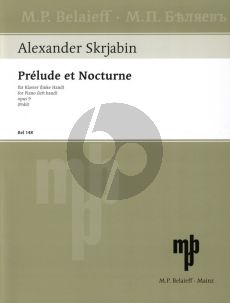 Scriabin Prelude & Nocturne Op. 9 Piano left hand (1894) (edited by Wladimir Pohl)