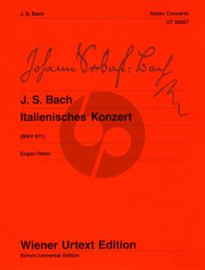 Bach Italienisches Konzert BWV 971 Klavier (Engler-Stein) (Wiener-Urtext)