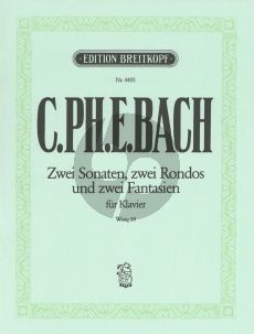 Bach 6 Sammlungen Vol.5 - Sonaten und freie Fantasien nebst einigen Rondos WQ 59 / 1 - 6 (Herausgebers Lothar Hoffmann-Erbrecht and Carl Krebs)
